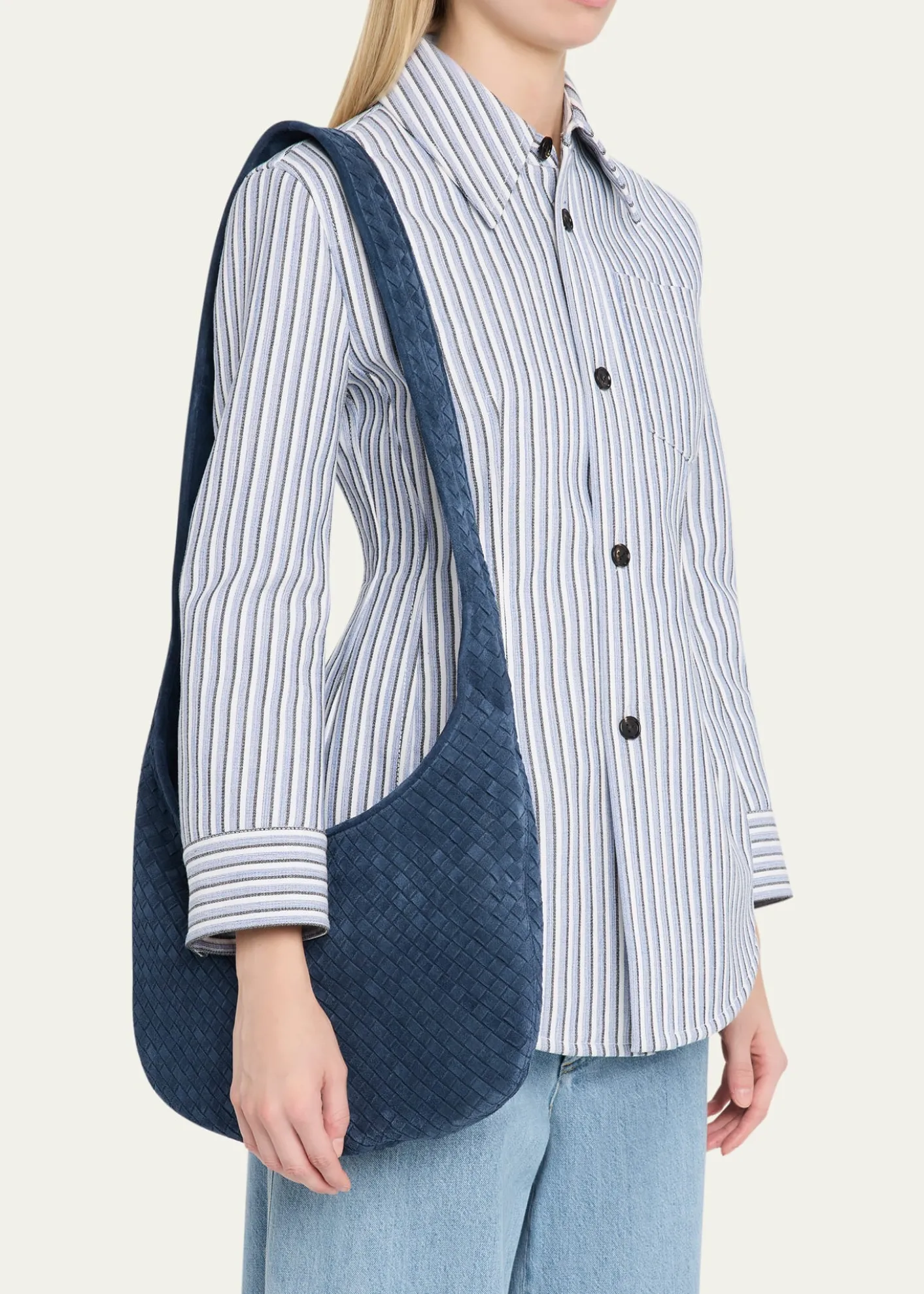 Bottega VenetaIntrecciato Suede Hobo Bag