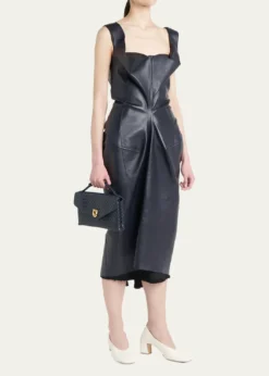 Bottega VenetaKnot Lock Leather Top-Handle Bag