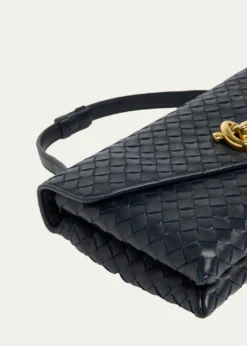 Bottega VenetaKnot Lock Leather Top-Handle Bag