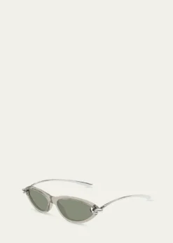 Bottega VenetaKnot 56mm Acetate & Metal Cat-Eye Sunglasses