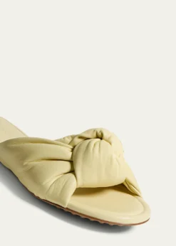 Bottega VenetaLagoon Nappa Leather Knotted Flat Slide Sandals