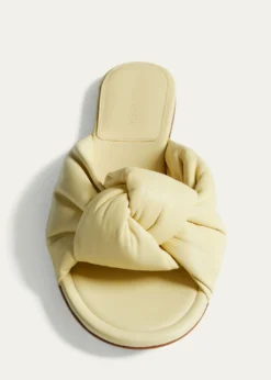 Bottega VenetaLagoon Nappa Leather Knotted Flat Slide Sandals