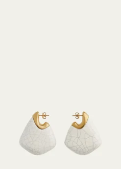 Bottega VenetaLarge Fin Ceramic Earrings