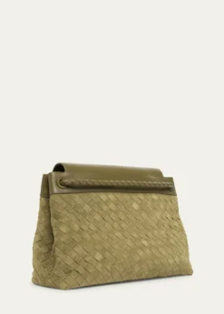 Bottega VenetaMen's Andiamo Intrecciato Suede and Leather Messenger Bag
