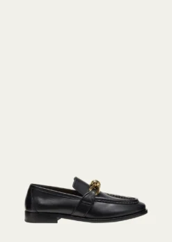 Bottega VenetaMen's Astaire Metallic Knot Napa Loafers