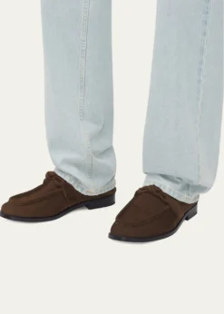 Bottega VenetaMen's Astaire Suede Knot Loafers