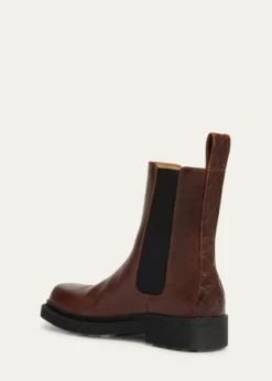 Bottega VenetaMen's Ben Smooth & Intrecciato Leather Chelsea Boots