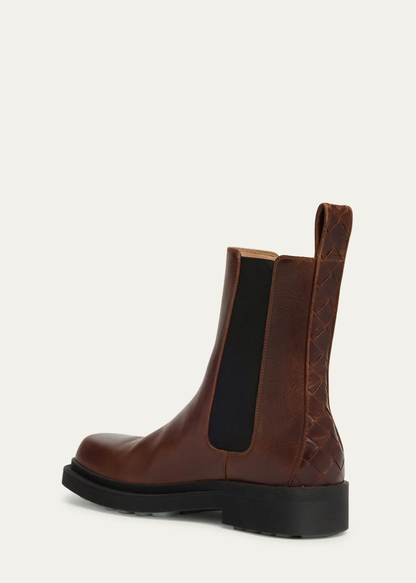 Bottega VenetaMen's Ben Smooth & Intrecciato Leather Chelsea Boots