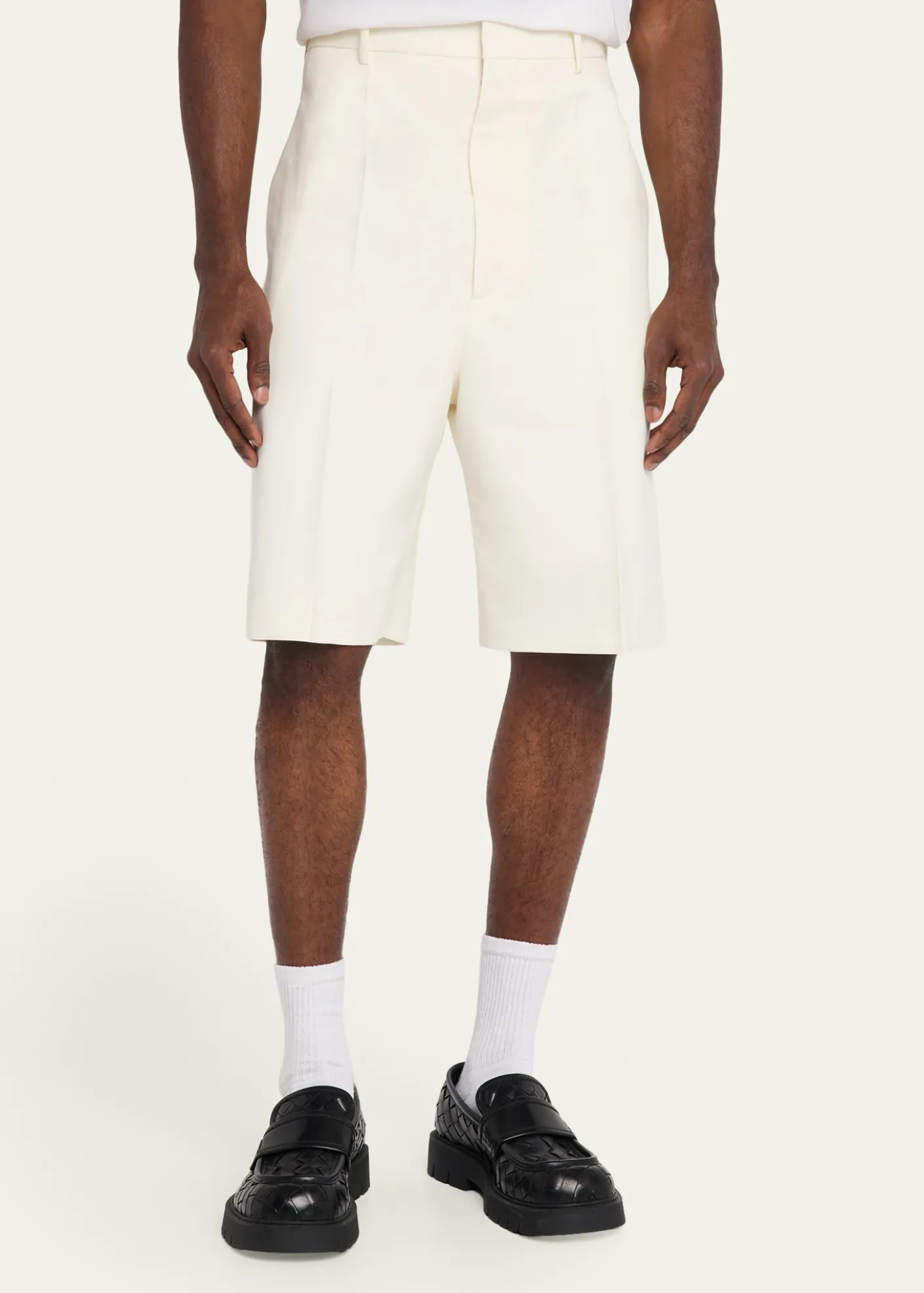Bottega VenetaMen's Cotton and Silk-Blend Chino Shorts