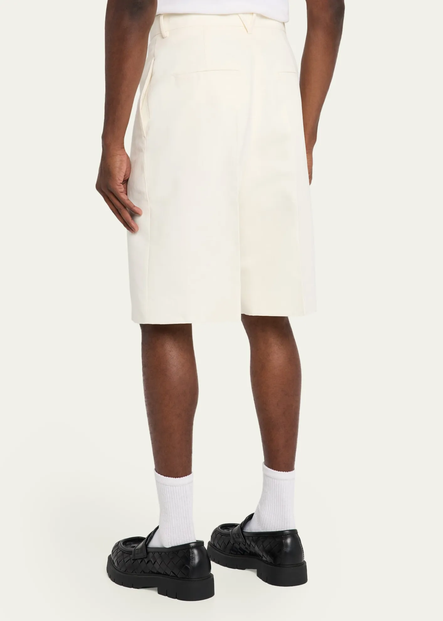 Bottega VenetaMen's Cotton and Silk-Blend Chino Shorts