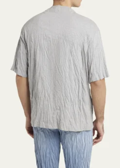 Bottega VenetaMen's Crinkled Jersey Rabbit T-Shirt