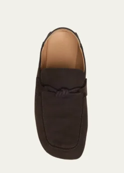 Bottega VenetaMen's Daddy Nubuck Collapsible-Heel Loafers