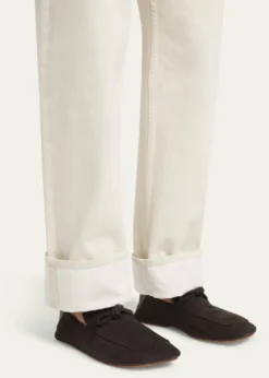 Bottega VenetaMen's Daddy Nubuck Collapsible-Heel Loafers