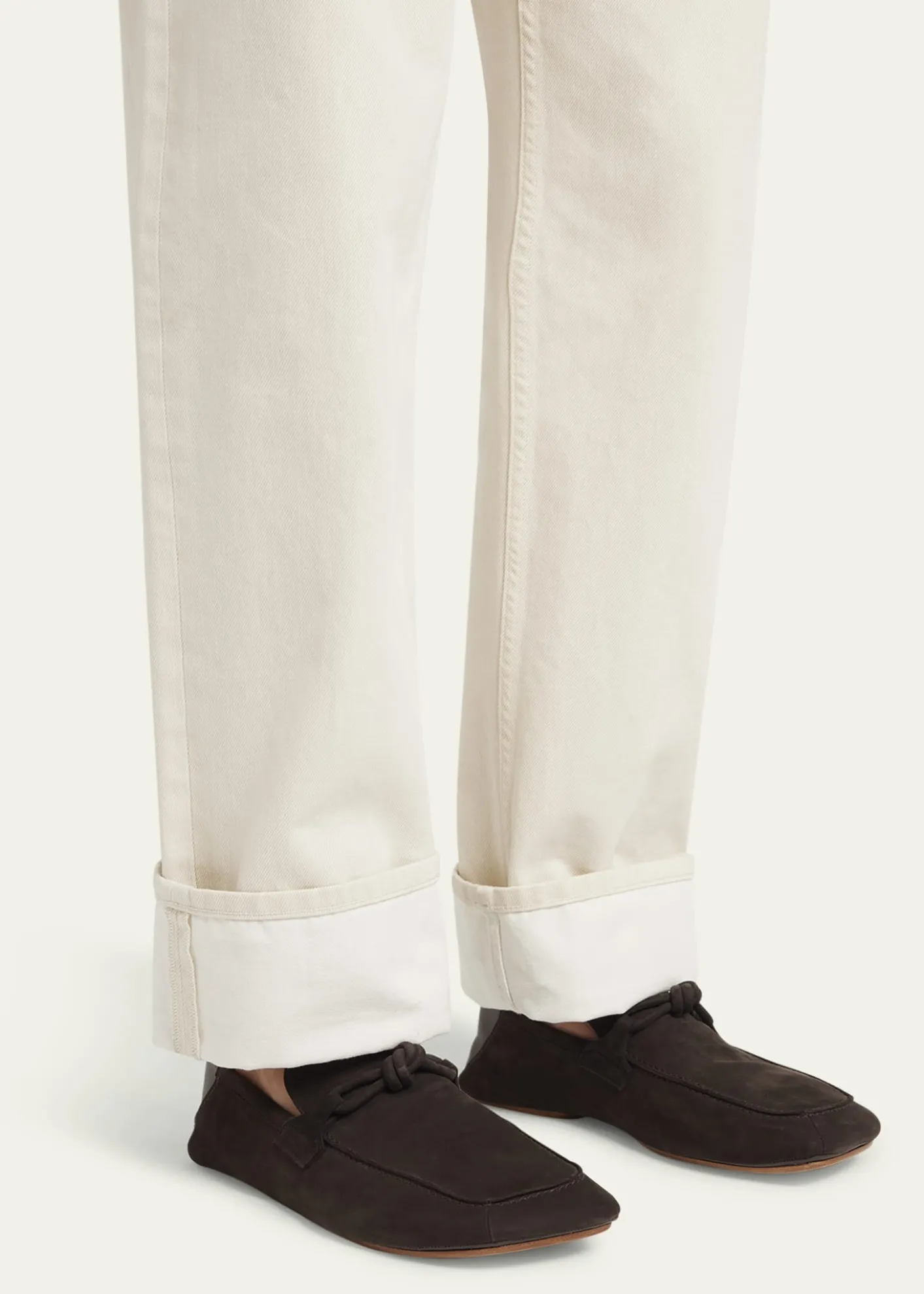 Bottega VenetaMen's Daddy Nubuck Collapsible-Heel Loafers