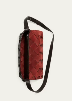Bottega VenetaMen's Diago Large Intreccio Leather Messenger Bag