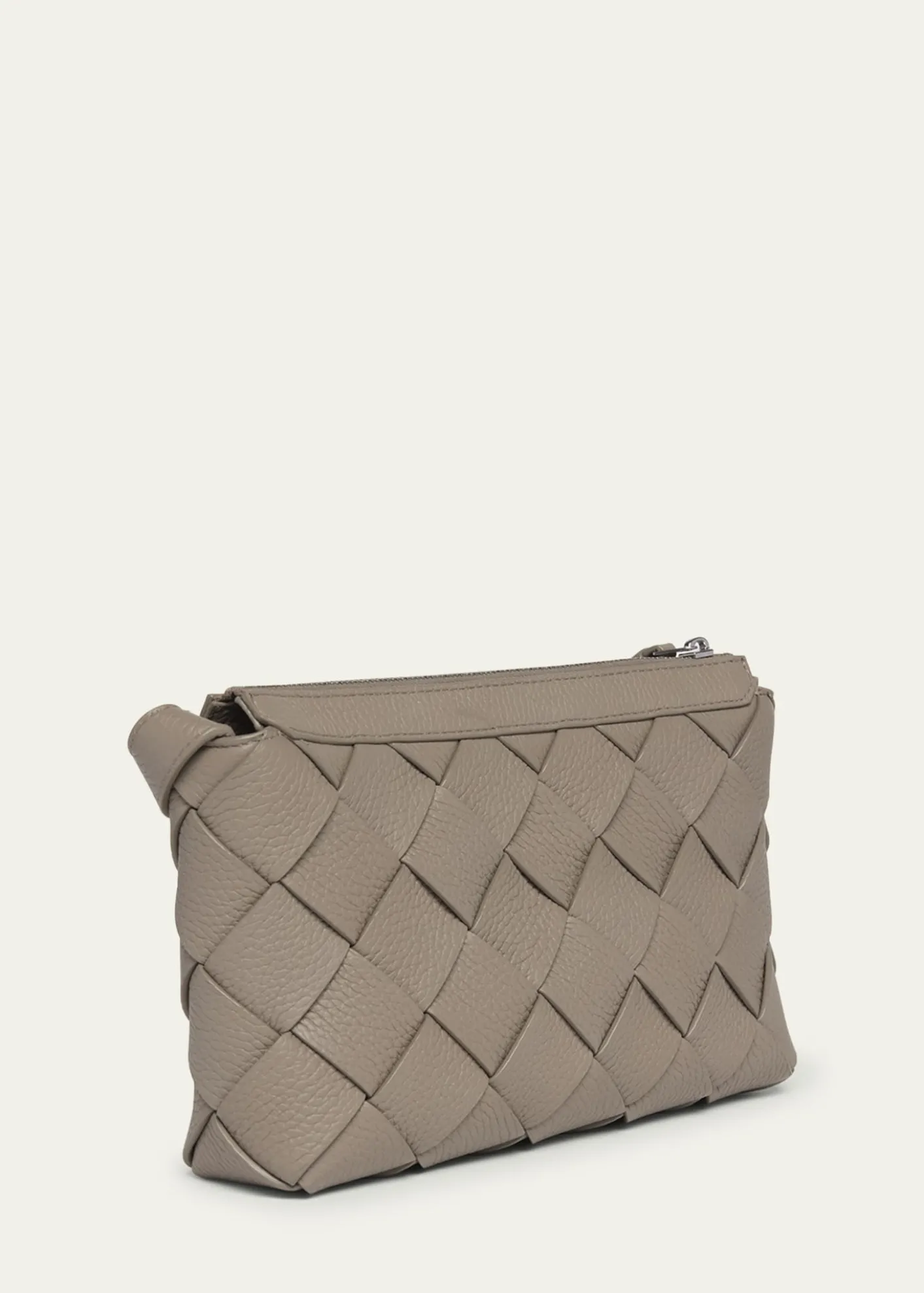 Bottega VenetaMen's Diago Zip Intreccio Taurillon Messenger Bag