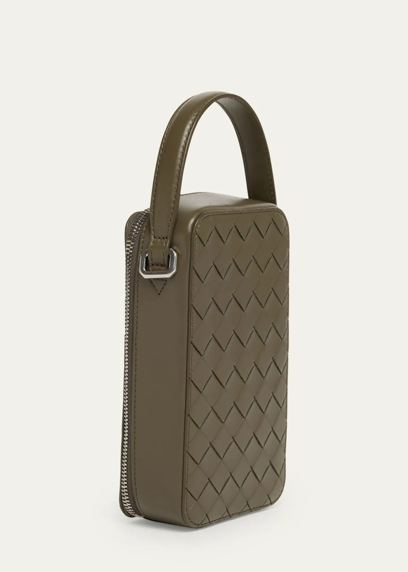 Bottega VenetaMen's Getaway Leather Crossbody Phone Pouch