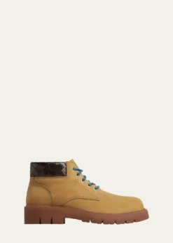 Bottega VenetaMen's Haddock Nubuck Leather Ankle Boots