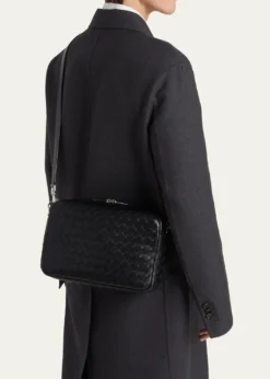 Bottega VenetaMen's Intrecciato Medium Crossbody Bag