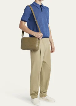 Bottega VenetaMen's Intrecciato Medium Crossbody Bag