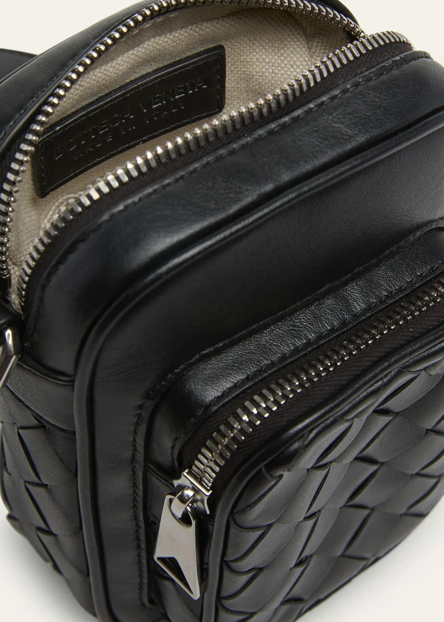 Bottega VenetaMen's Intrecciato Leather Vertical Crossbody Bag