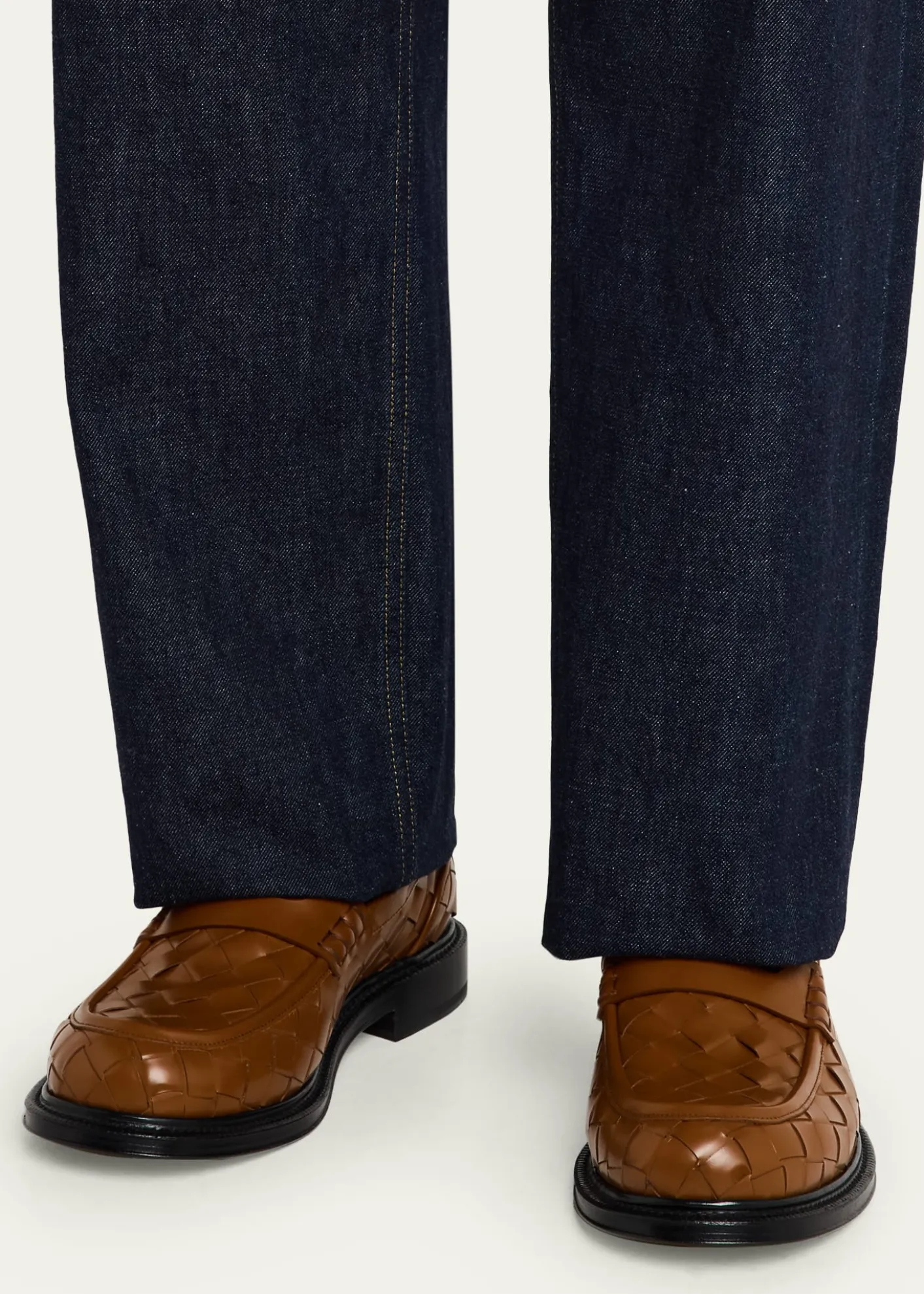 Bottega VenetaMen's James Intrecciato Leather Loafers