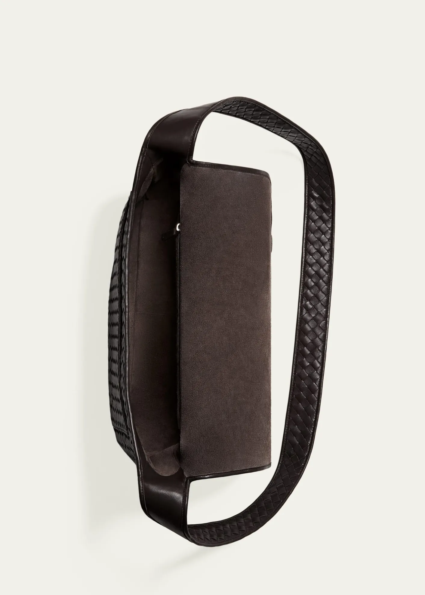 Bottega VenetaMen's Large Intrecciato Leather Flap Messenger Bag