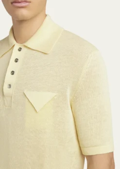 Bottega VenetaMen's Linen-Knit Polo