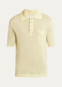 Bottega VenetaMen's Linen-Knit Polo
