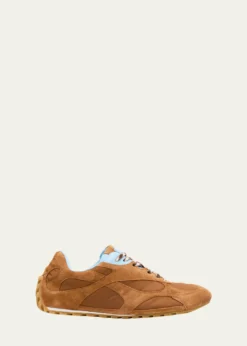 Bottega VenetaMen's Orbit Flash Nylon and Suede Low-Top Sneakers