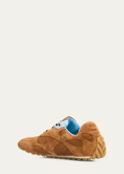 Bottega VenetaMen's Orbit Flash Nylon and Suede Low-Top Sneakers