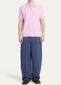 Bottega VenetaMen's Pique Classic Polo Shirt