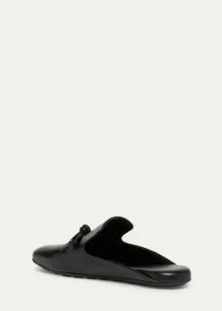 Bottega VenetaMen's Roma Shiny Leather Knot Mules
