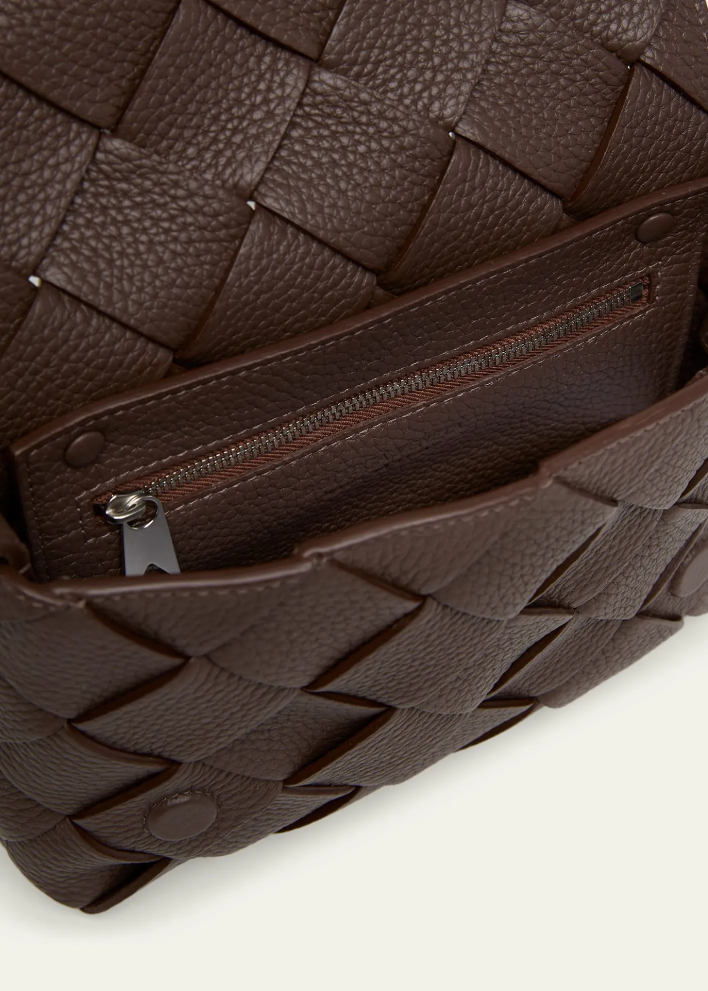 Bottega VenetaMen's Small Intreccio Leather Crossbody Bag