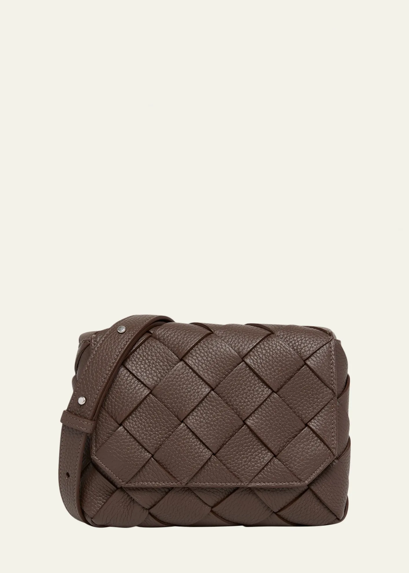 Bottega VenetaMen's Small Intreccio Leather Crossbody Bag