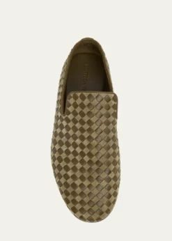Bottega VenetaMen's Sunday Intrecciato Leather Slippers