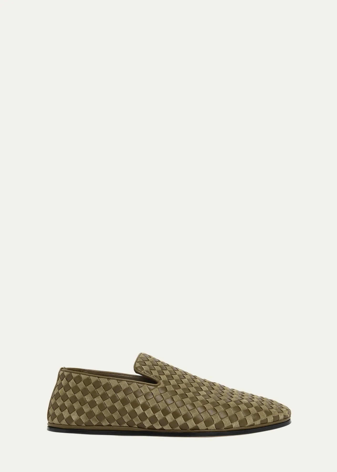 Bottega VenetaMen's Sunday Intrecciato Leather Slippers
