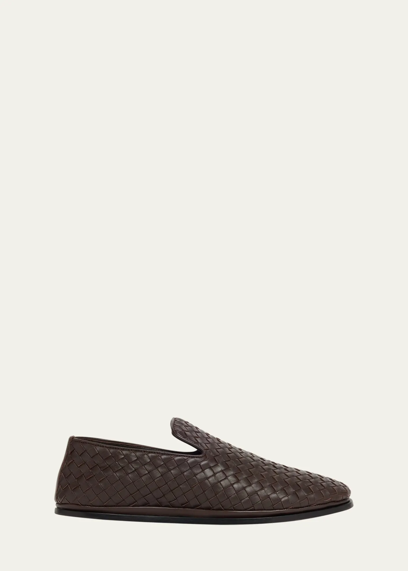 Bottega VenetaMen's Sunday Intrecciato Leather Slippers