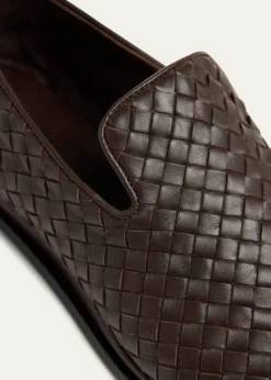 Bottega VenetaMen's Sunday Intrecciato Leather Slippers
