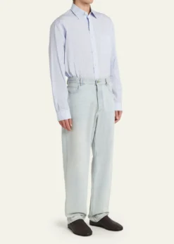 Bottega VenetaMen's Sunday Intrecciato Degrade Leather Slippers