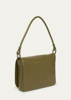 Bottega VenetaMen's Swing Small Intrecciato Leather Crossbody Bag