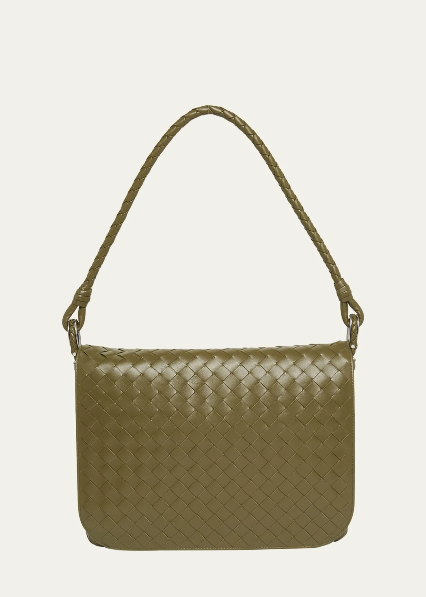 Bottega VenetaMen's Swing Small Intrecciato Leather Crossbody Bag