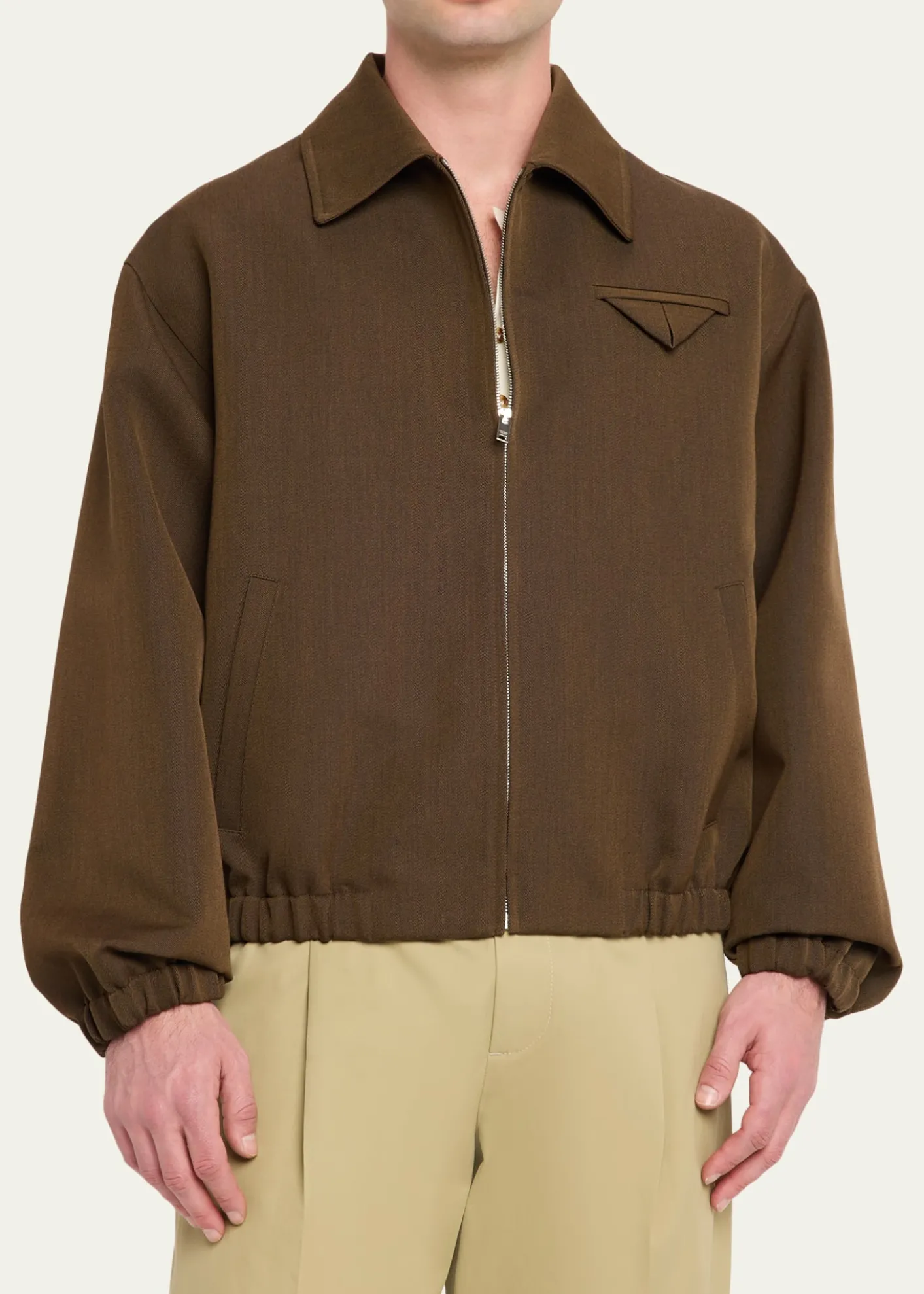 Bottega VenetaMen's Wool Blouson Jacket