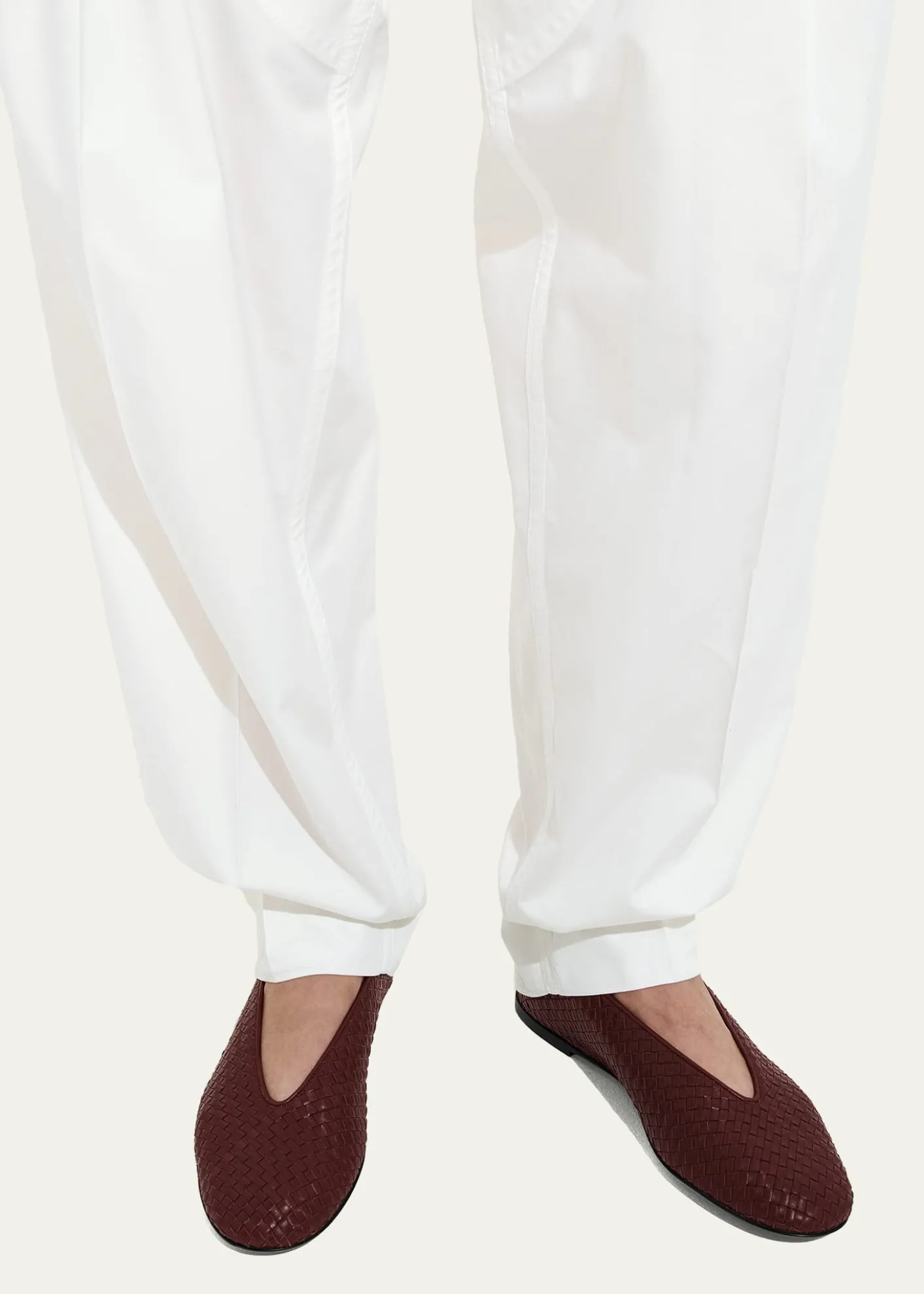 Bottega VenetaMicro Woven Nappa Leather Ballerina Flats