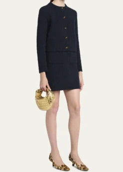 Bottega VenetaMini Jodie Metallic Leather Top-Handle Bag