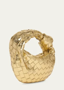 Bottega VenetaMini Jodie Metallic Leather Top-Handle Bag