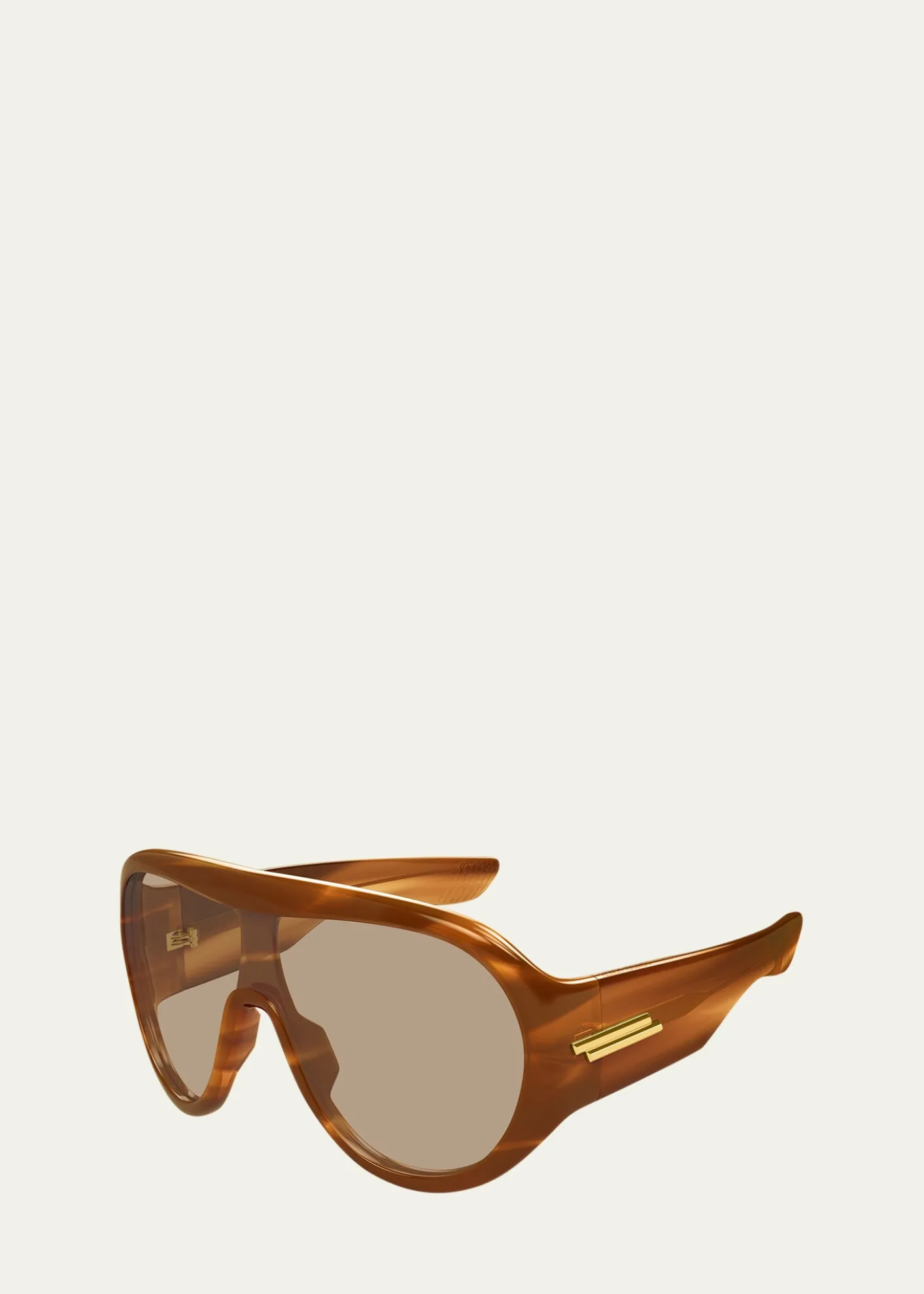 Bottega Veneta99mm Acetate & Nylon Shield Sunglasses