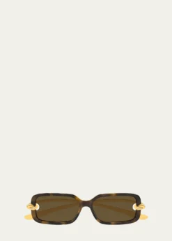 Bottega Veneta56mm Bio-Injected Rectangular Sunglasses