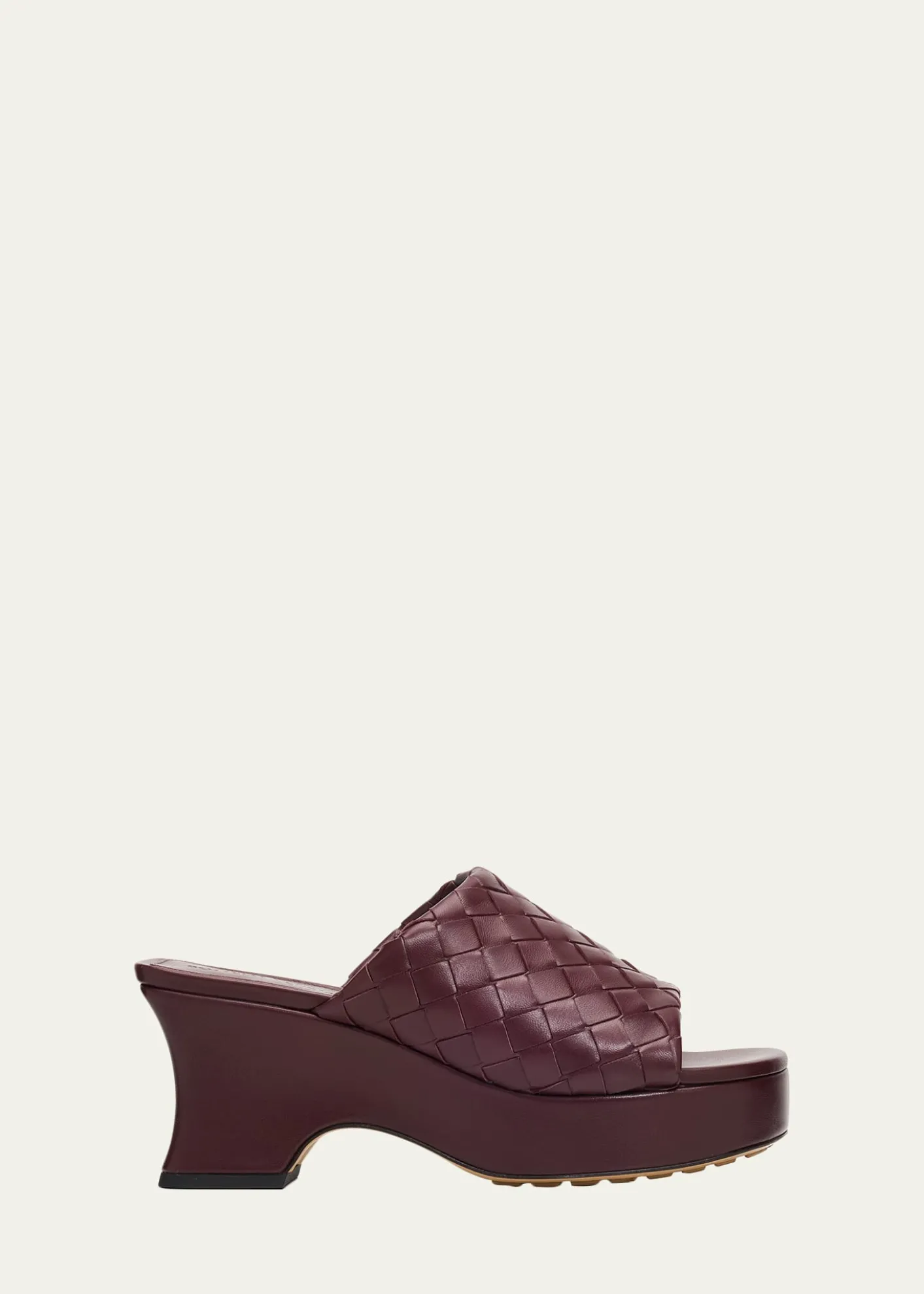 Bottega Veneta70mm Rosita Intrecciato Leather Wedge Mules