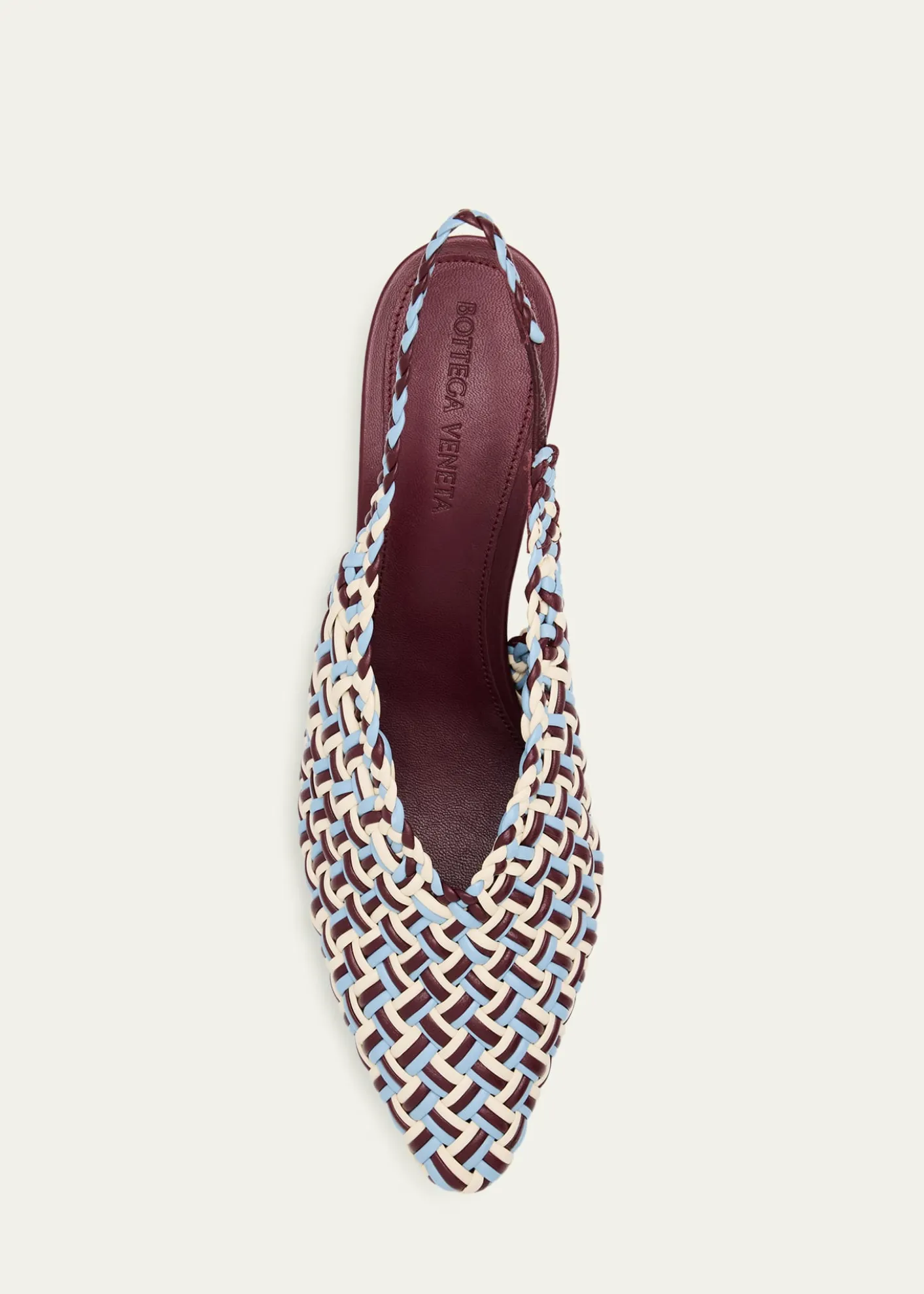 Bottega Veneta60mm Sofia Intrecciato Leather Slingback Pumps